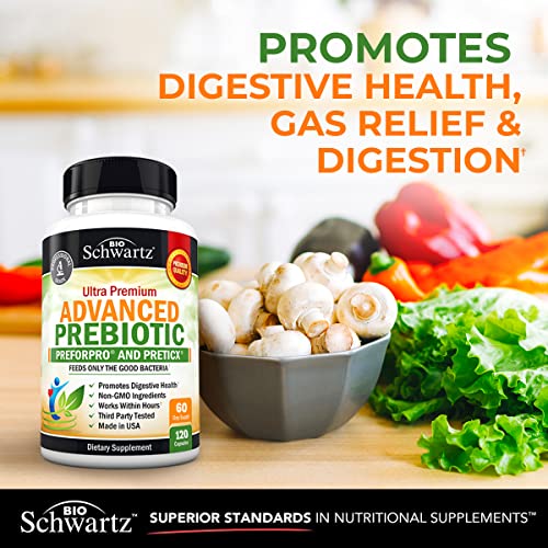 Prebiotics for Advanced Gut Health - Immune System Support & Dietary Fiber BioSchwartz uk supplements