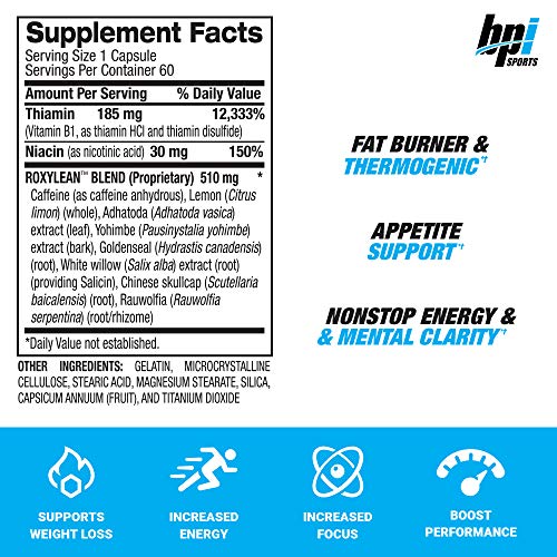 BPI Sports -Roxylean Extreme Fat Burner & Weight Loss Supplement, 60Count BPI Sports uk supplements
