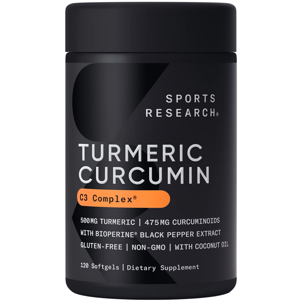 Sports Research Turmeric Curcumin C3 Complex 500 mg, Enhanced with Black Pepper Sports Research uk supplements