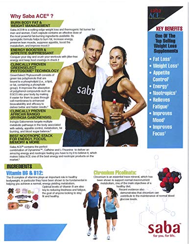 Saba ACE™- Weight Management, Suppress Hunger, Boost Energy, Enhance Mood Saba uk supplements