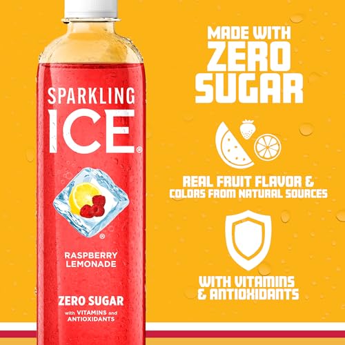 Sparkling Ice, Raspberry Lemonade Sparkling Water, Zero Sugar Flavored Water Sparkling Ice uk supplements