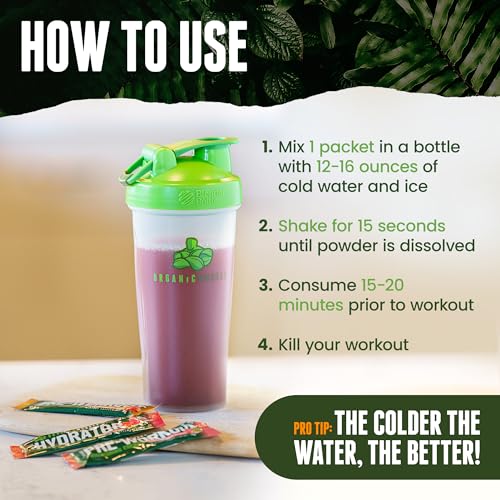 Organic Muscle Superfood Pre Workout Powder for Men & Women, Passionfruit Guava Organic Muscle uk supplements