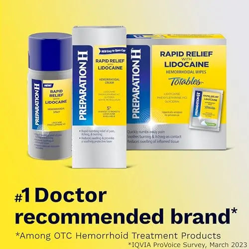 Preparation H Rapid Relief Hemorrhoid Cream with Lidocaine, Numbing Relief for Swelling, Pain, Burning and Itching - 0.75 Oz Tube Preparation H uk supplements