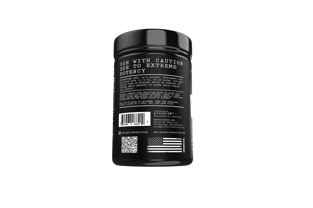Project #1 AMP-NOX: Pre & Post Workout Powder to Boost Focus & Pump | Energizing Project #1 uk supplements