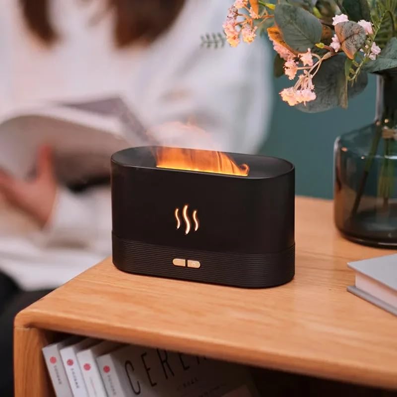 Flame Aroma Diffuser Humidifier 180ml, Oil Essential 2 Modes Brightness Aroma Humidifier Generic uk supplements