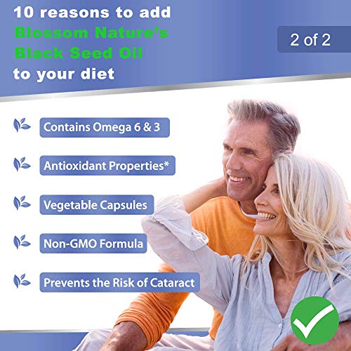 Black Seed Oil Capsules 1000mg - Premium Black Cumin Seed Oil Capsules - Black Seed Blossom Nature uk supplements