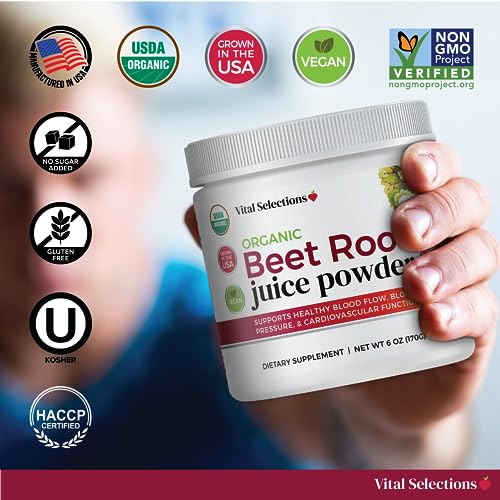 Vital Selections 100% Organic Beet Root Juice Powder, Highest Purity and Potency Vital Selections uk supplements