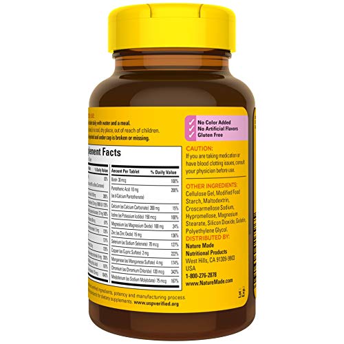 Nature Made Multivitamin For Her 50+ with No Iron, Womens Multivitamin for Daily Nutrition Nature Made uk supplements