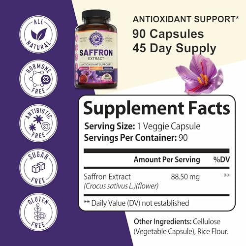 100% Pure Saffron Extract - Metabolism Booster & Natural Appetite Suppressant for Weight Loss WHOLE WORLD WELLNESS uk supplements