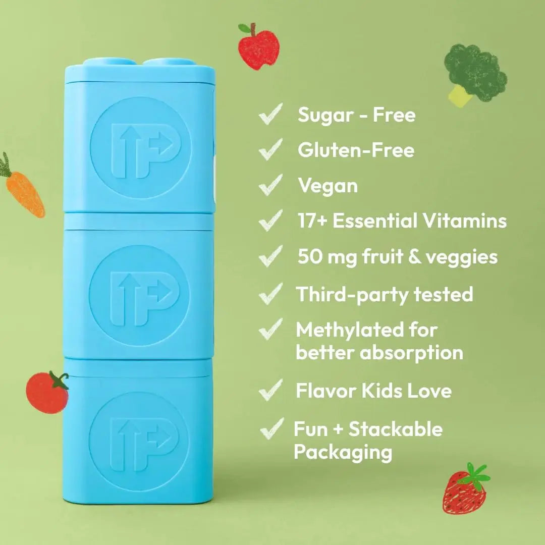 Upright Nutrition Children's Multivitamin | 30 Day Supply | Chewable, Sugar-Free | 17+ Essential Vitamins & Minerals with 50mg of Fruits & Veggies Upright Nutrition uk supplements