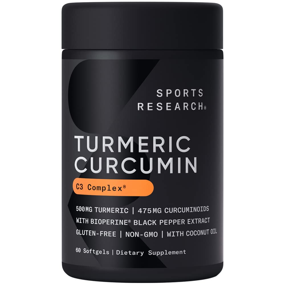 Sports Research Turmeric Curcumin C3 Complex - Softgels with Bioperine Black Pepper Sports Research uk supplements