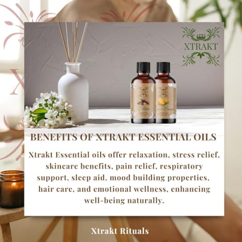 XTRAKT Pure Rose Essential Oil - Therapeutic Grade Aromatherapy Oil for Elegance and Emotional Balance XTRAKT uk supplements