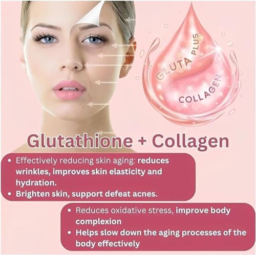 Glutathione Collagen Gummies,Glutathione Collagen Glow Gummies for Dark Spot,60 Pieces NNOVAT uk supplements