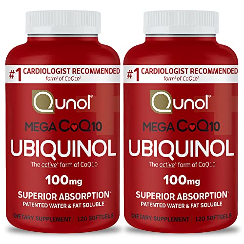 Qunol Mega Ubiquinol CoQ10 100mg Softgels- Superior Absorption - Active form Qunol uk supplements