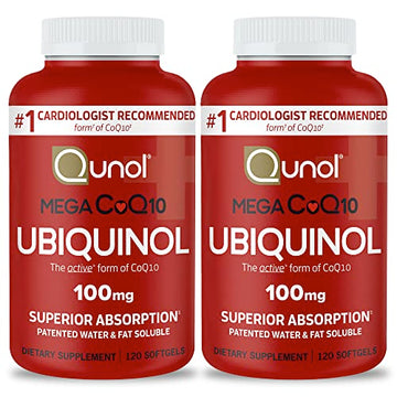 Qunol Mega Ubiquinol CoQ10 100mg Softgels- Superior Absorption - Active form Qunol uk supplements