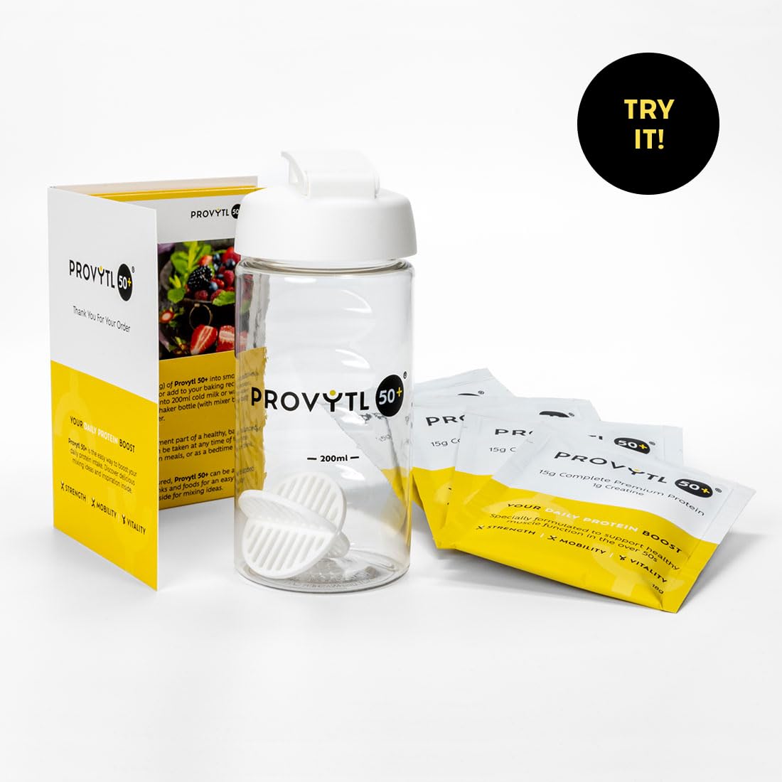 Provytl 50+ Trial Pack- Protein Powder Sachets for Men & Women Over 50 - Supports Muscle Function Provytl uk supplements