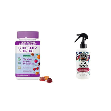 SmartyPants Organic Toddler Multivitamin Gummies & So Cozy Leave in Conditioner for Kids' Curly Hair, 60 Count SmartyPants uk supplements