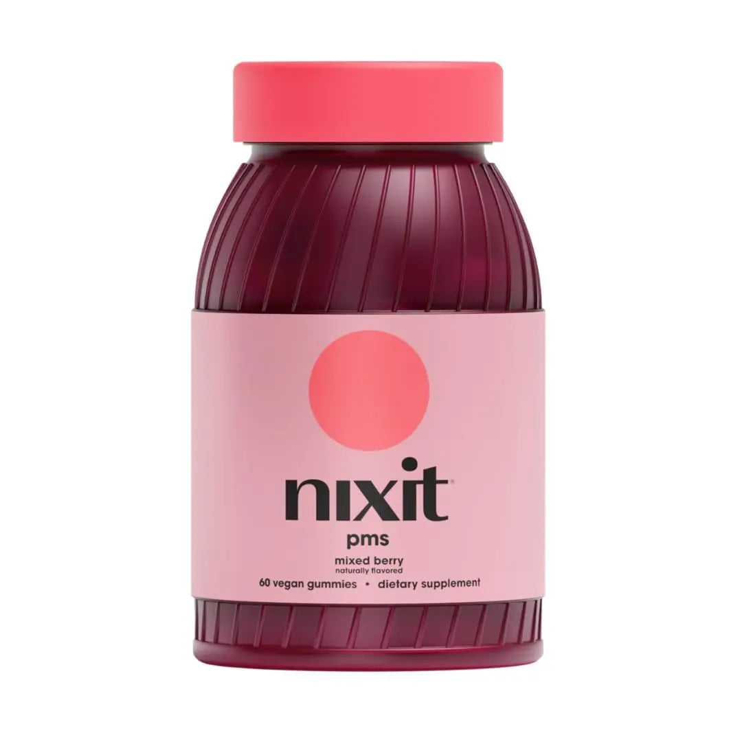 nixit PMS Support Gummies | Chasteberry & Ashwagandha | Vegan | Mixed Berry Naturally Flavoured Supplement | May Help with Relief from Bloating, Cramps, Breast Pain & Mood Swings (60 Gummies) nixit uk supplements