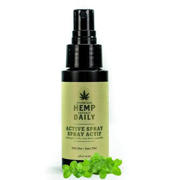 Hemp Daily Active Spray | Hemp Spray with Essential Oils | Vegan, Organic Ingredients | 2 Fluid Ounces (Original Spray, Single) Premium Hemp Extract Daily uk supplements