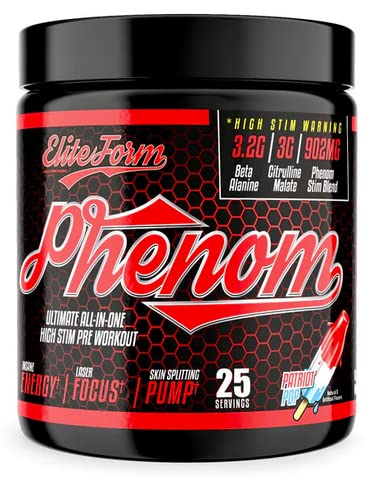 Elite Form: Phenom Preworkout, Bomb Pop Flavor Elite Form uk supplements