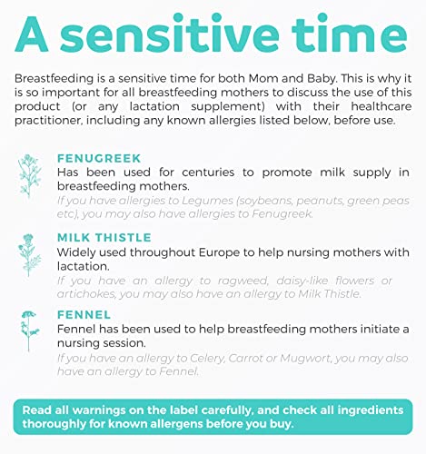 USDA Organic Lactation Supplement - Increase Milk Supply with Herbal Breastfeeding PURE CO uk supplements