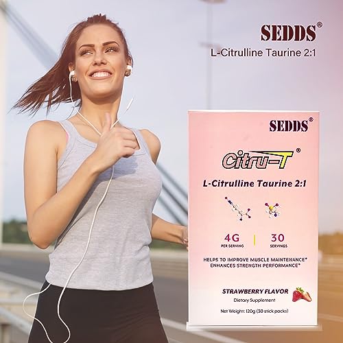 SEDDS L-Citrulline Taurine 2:1, Strawberry-Flavored L Citrulline Powder Citrulline Supplements SEDDS uk supplements