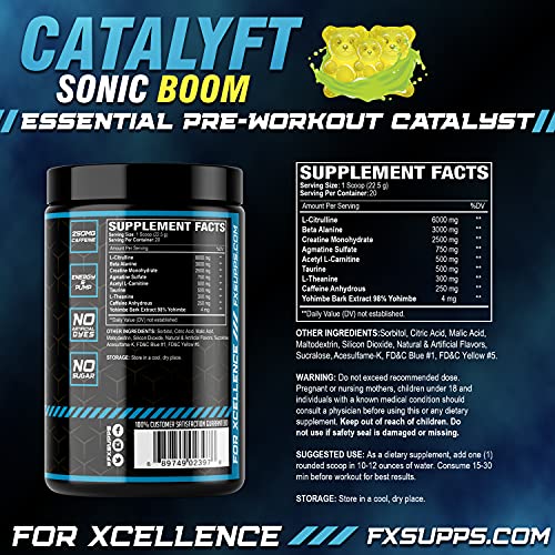 FX Supps Catalyft Pre-Workout Powder Drink for Men & Women, Sonic Boom | Dietary FXSUPPS uk supplements