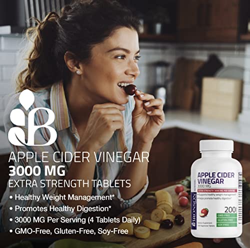 Bronson Apple Cider Vinegar 3000 MG per Serving Extra Strength - Non-GMO, 200 Vegetarian Bronson uk supplements
