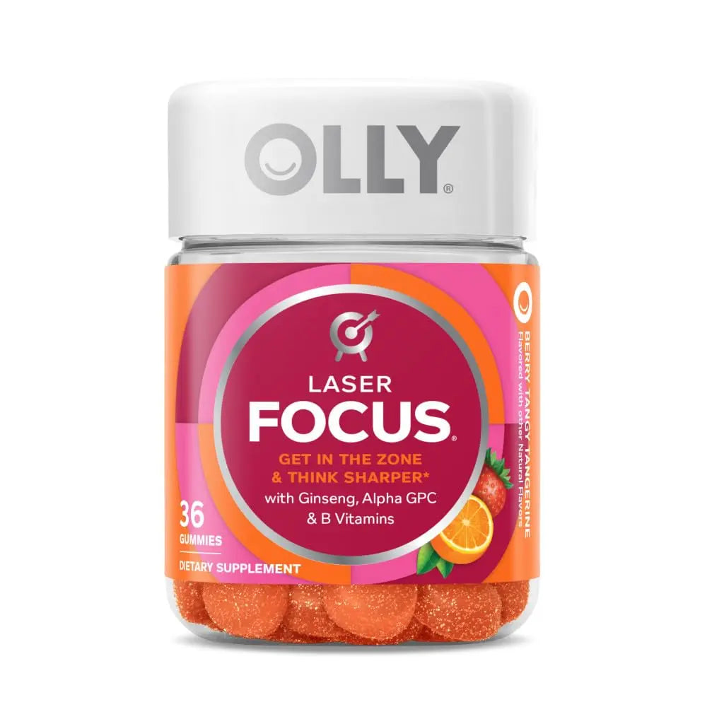 OLLY Laser Focus Gummy, Ginseng, Alpha GPC, B Vitamins, 36 Count & Men's Multivitamin Gummy, Vitamins A C D E B, Zinc, 90 Count OLLY uk supplements