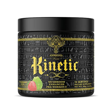 Ambrosia Kinetic Organic Preworkout, Mushroom Enhanced Natural Pre Workout Supplement Ambrosia uk supplements
