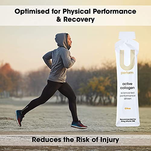 U Perform - Sports Muscle Recovery Supplement - High Protein Liquid Collagen Drink - Great for Joints Repair - Citrus Tasting and Natural Ingredients Based (8000mg) (14 sachets) U Perform uk supplements
