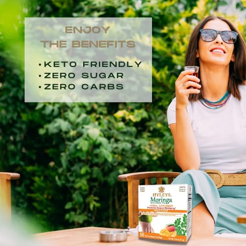 Hyleys Tea Moringa Oleifera with Mango Flavor - 50 Tea Bags (6 Pack - 300 Tea Bags total) (Miracle Tree Tea) HYLEYS uk supplements