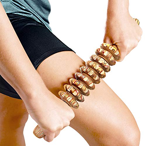 Deston Wooden Massager Handheld Roller Trigger Point Massager Stick for Fascia, Cellulite Deston uk supplements