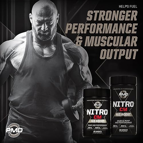 PMD Sports Nitro cm - Nitric Oxide with Agmatine Pre Workout Supplement - Muscle PMD uk supplements