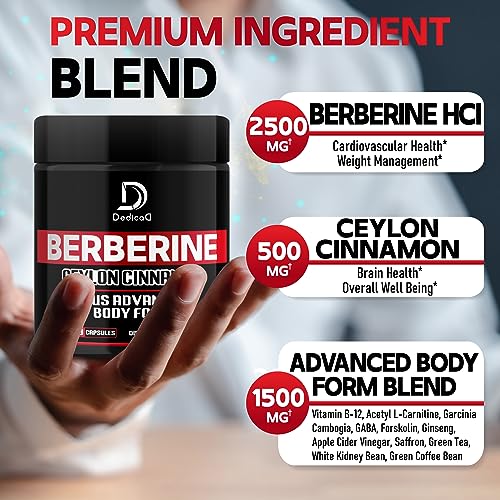 DEDICAD 13in1 Berberine Supplement - 4500mg for Weight Management, Heart & Immune DEDICAD uk supplements
