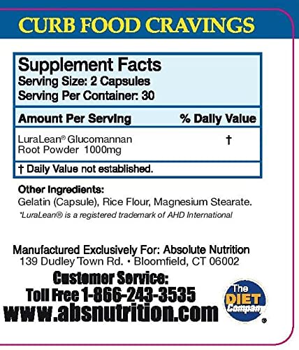 Absolute Nutrition, Curb Food Cravings, Absolutely Full, 60 Caps Absolute Nutrition uk supplements