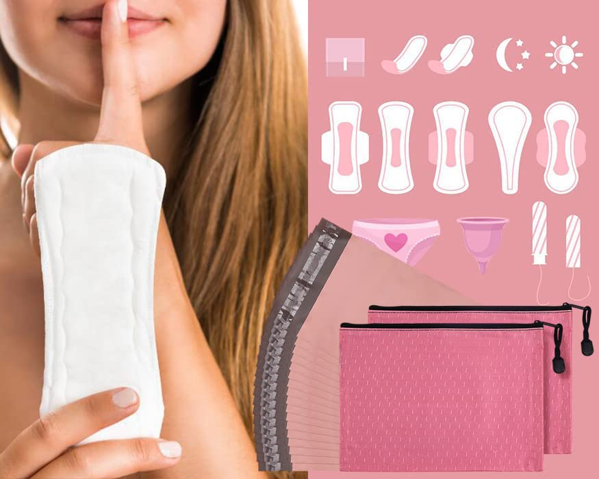 400 pcs Sanitary Napkin Disposal Bags, Feminine Personal Disposal Bags, Pink Feminine Hygiene Disposal HQSLsund uk supplements