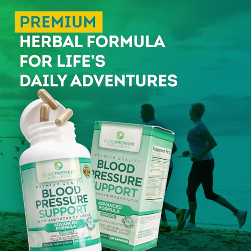 PurePremium Blood Pressure Support Supplement with Hawthorn, Hibiscus & Garlic Extract PurePremium Supplements uk supplements