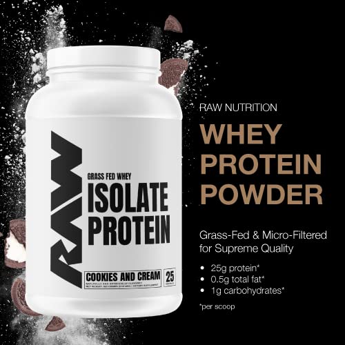 RAW Whey Isolate Protein Powder, Cookies N Cream - 100% Grass-Fed Sports Nutrition RAW uk supplements