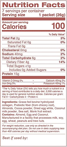Dr. Kellyann Keto Chocolate Almond Shakes - 100% Grass Fed Collagen Protein by Bone Dr. Kellyann uk supplements
