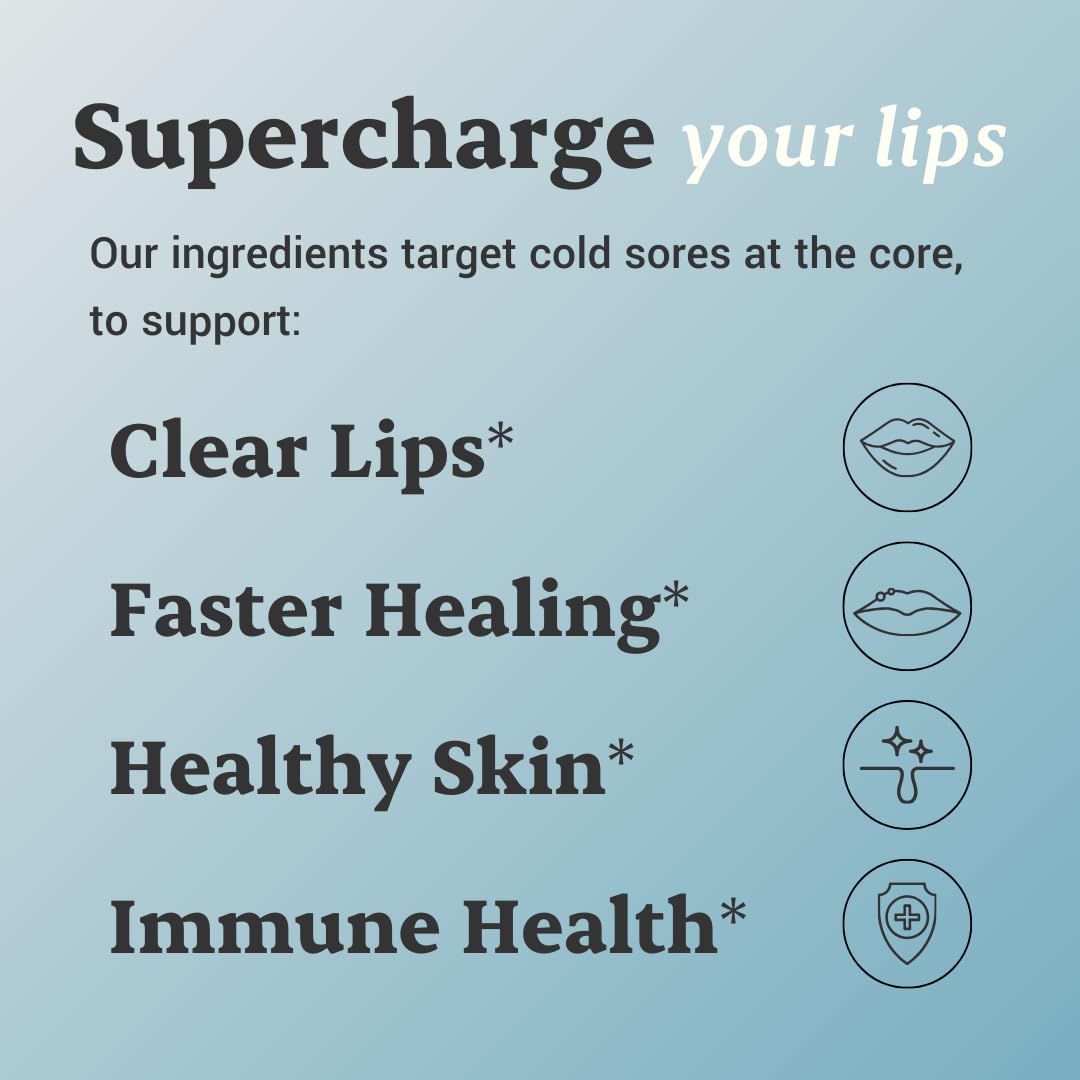 L-Lysine Cold Sore Treatment For Lips With Immune Support - L Lysine 1000mg Capsules, Chaga, Bee Propolis, Vitamin C, Zinc & Licorice Root Extract - Non-GMO, Vegetarian, Ideal Wellness uk supplements
