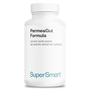 Supersmart PermeaGut Formula (High Potency) - with L-Glutamine, ButiShield Calcium Butyrate, Zinc-L-Carnosine - Gut Barrier Support | Vegan & Gluten Free - 180 Gastro-Resistant Capsules Supersmart uk supplements