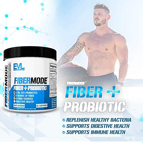Evlution Nutrition FiberMode Fiber Plus Probiotic - 5 Grams of Fiber, Digestive Health Evlution uk supplements