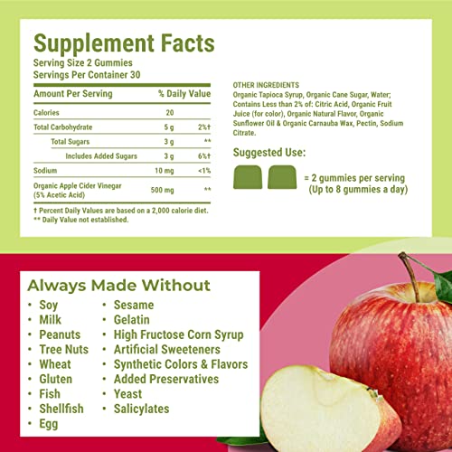 Hyland's Naturals Organic Apple Cider Vinegar Blast Gummies, Digestive Health Suppor Hyland's uk supplements