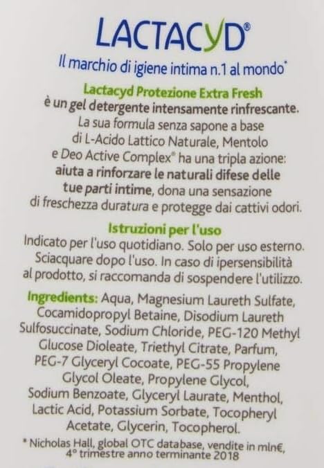 intimate wash fresh 200 ml by Lactacyd Lactacyd uk supplements
