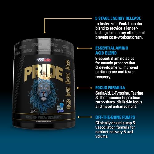 EHP Labs Pride Pre Workout Powder Energy Supplement - Sugar Free Preworkout for Men EHP Labs uk supplements