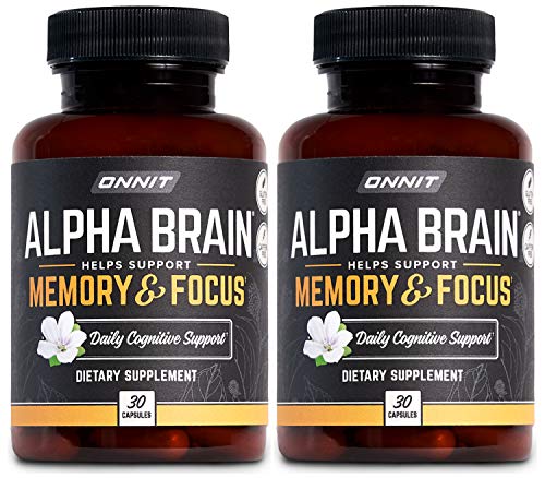 ONNIT Alpha Brain (60ct) - Over 1 Million Bottles Sold - Premium Nootropic Brain Supple ONNIT uk supplements