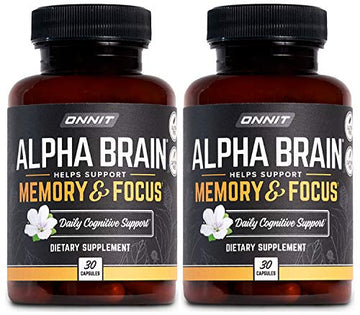 ONNIT Alpha Brain (60ct) - Over 1 Million Bottles Sold - Premium Nootropic Brain Supple ONNIT uk supplements