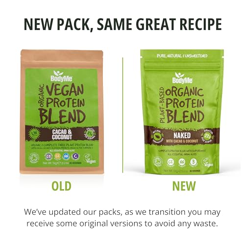 BodyMe Organic Vegan Protein Powder Blend, Cacao Coconut - Unsweetened, Low Carb BodyMe uk supplements